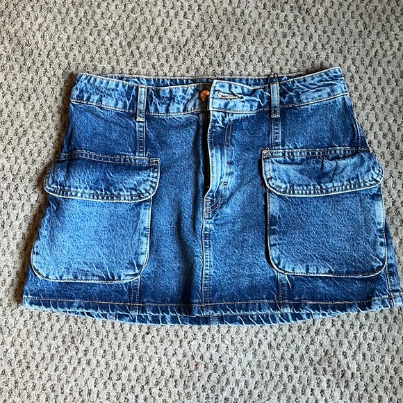 Zara Skirts Nwt Zara Denim Mini Skirt Poshmark